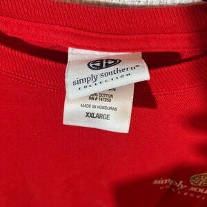 Simply Southern Vibrant Red Tee